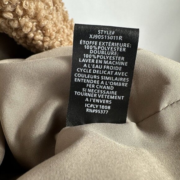 Sanctuary Snap Teddy Coat Tan Faux Fur Jacket/Coat Size Medium - Picture 5 of 8